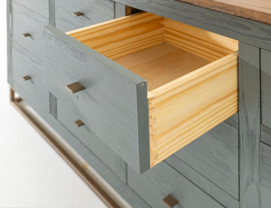 Bronwyn Fall Solid Wood 12-Drawer Storage Console