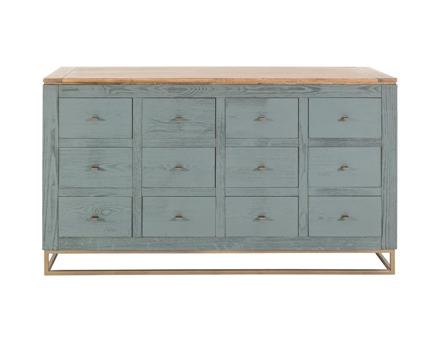 Bronwyn Fall Solid Wood 12-Drawer Storage Console