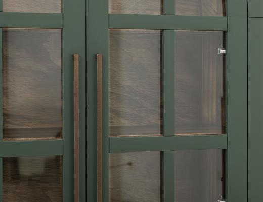 Obsidian, 2 Glass Door Cabinet