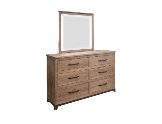 Natural Parota, 6 Drawer Dresser