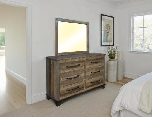 Loft Brown, 6 Drawer Dresser
