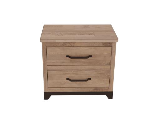 Set of 2 Natural Parota, 2 Drawer Nightstand