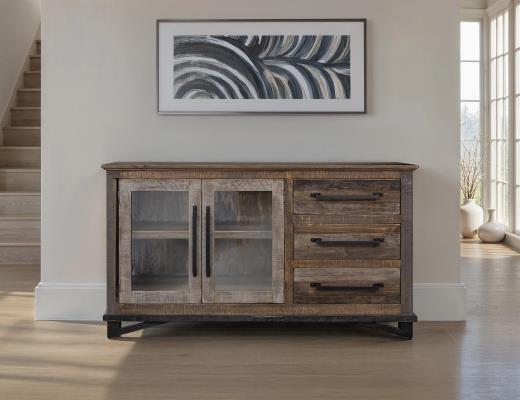 Loft Brown, 3 Drawer 2 Doors Buffet