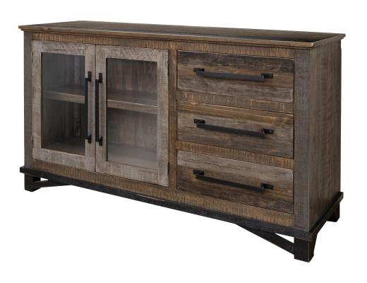 Loft Brown, 3 Drawer 2 Doors Buffet
