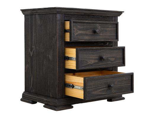 Set of 2 Terra Dark, 3 Drawer, Nightstand