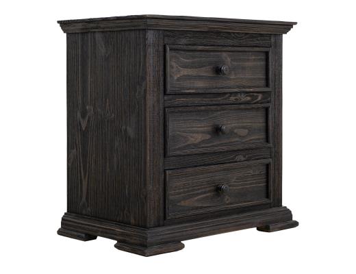 Set of 2 Terra Dark, 3 Drawer, Nightstand
