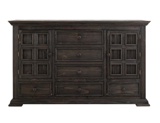 Terra Dark, 6 Drawer & 2 Door, Dresser
