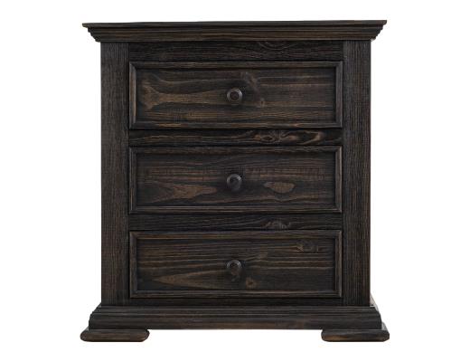 Set of 2 Terra Dark, 3 Drawer, Nightstand