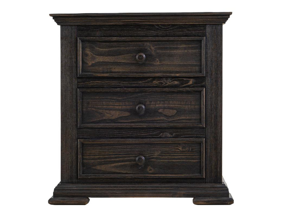 Set of 2 Terra Dark, 3 Drawer, Nightstand