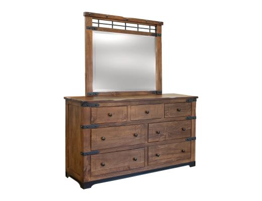 Parota, 7 Drawer Dresser and Mirror