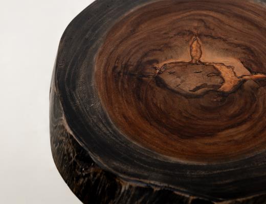 Set of 2 Parota Epoxy, Live Edge Chairside Table
