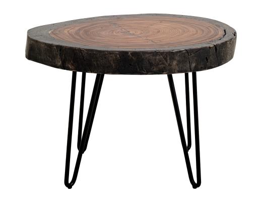 Set of 2 Parota Epoxy, Live Edge End Table