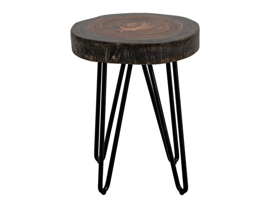 Set of 2 Parota Epoxy, Live Edge Chairside Table