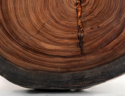Set of 2 Parota Epoxy, Live Edge End Table