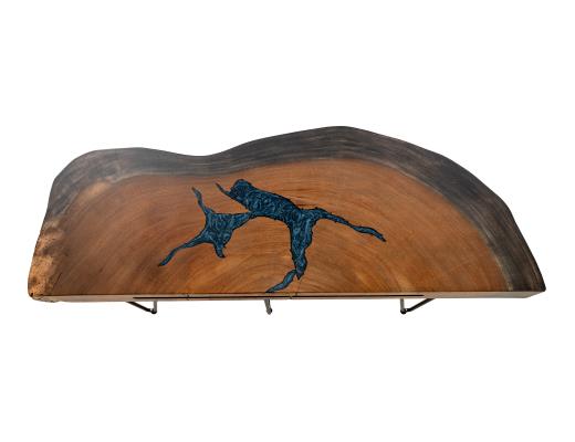 Parota Epoxy, Live Edge Sofa Table