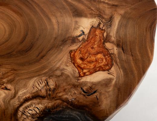 Parota Epoxy, Live Edge Cocktail Table