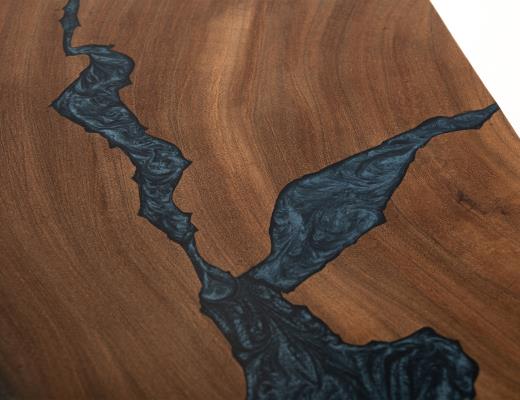Parota Epoxy, Live Edge Sofa Table
