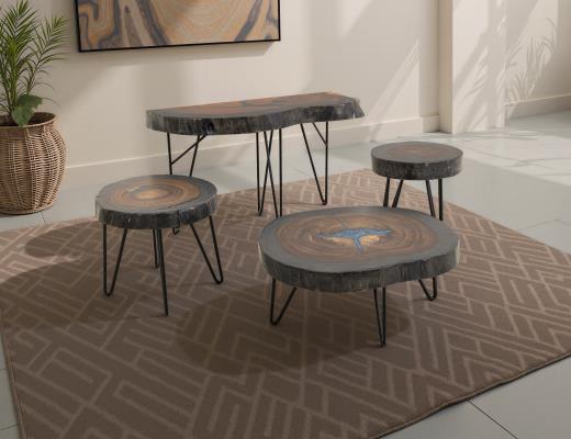Parota Epoxy, Live Edge Sofa Table