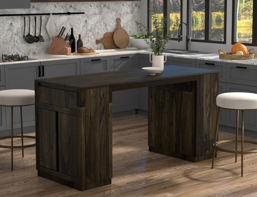 Mezquite, 2 Drawer 4 Door Kitchen Island