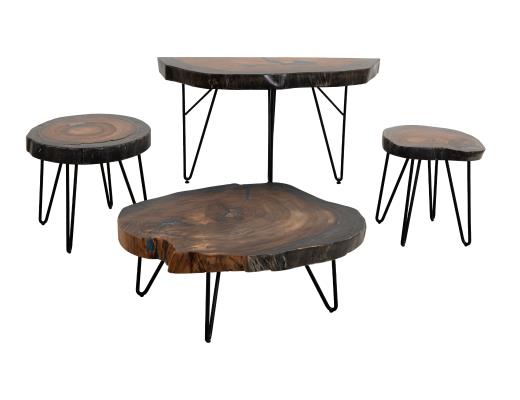 Parota Epoxy, Live Edge Sofa Table