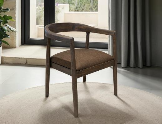 Set of 2 Natural Teca, Wooden Chair