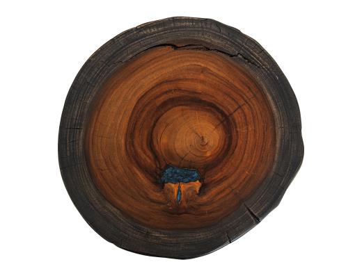 Set of 2 Parota Epoxy, Live Edge End Table