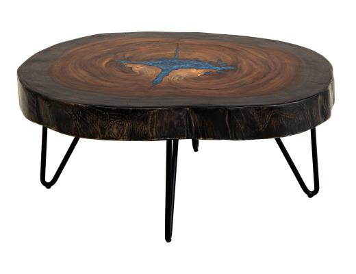 Parota Epoxy, Live Edge Cocktail Table