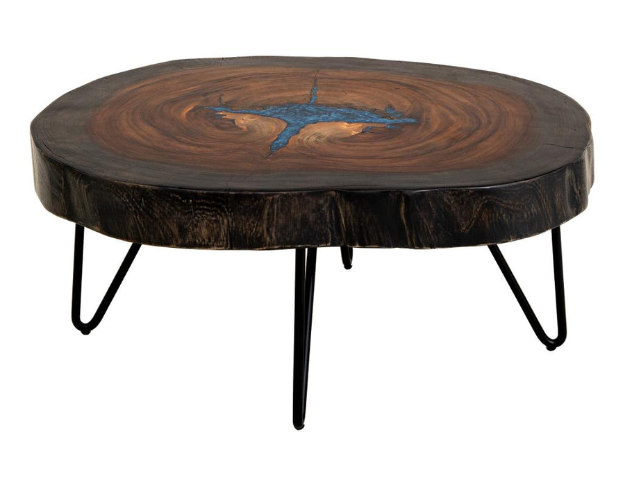 Parota Epoxy, Live Edge Cocktail Table