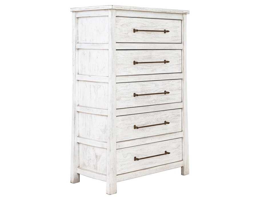 White Roots, 5 Drawer Chest