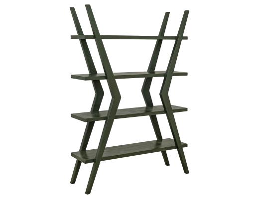 Moka, 4 Shelves, X-Shaped Étagère Bookcase