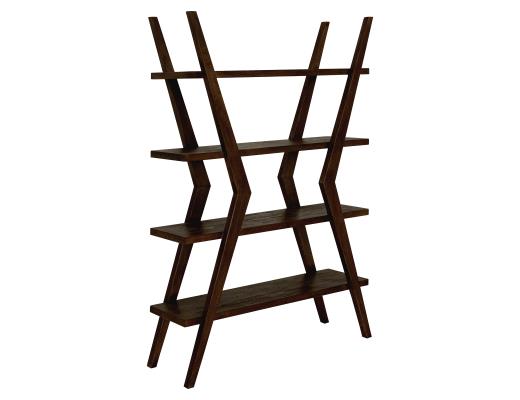 Moka, 4 Shelves, X-Shaped Étagère Bookcase