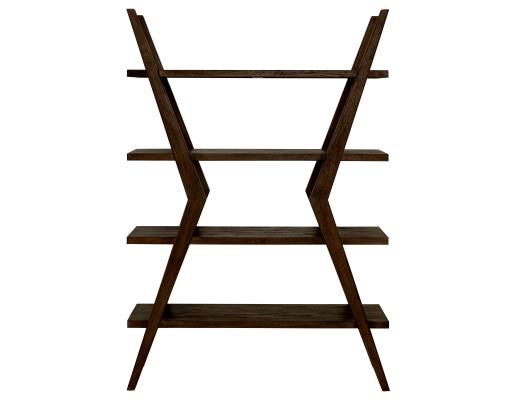 Moka, 4 Shelves, X-Shaped Étagère Bookcase