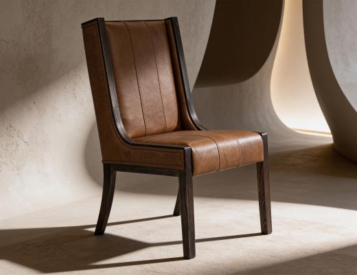 Set of 2 Balam, Upholstered Chair (100% Leather)