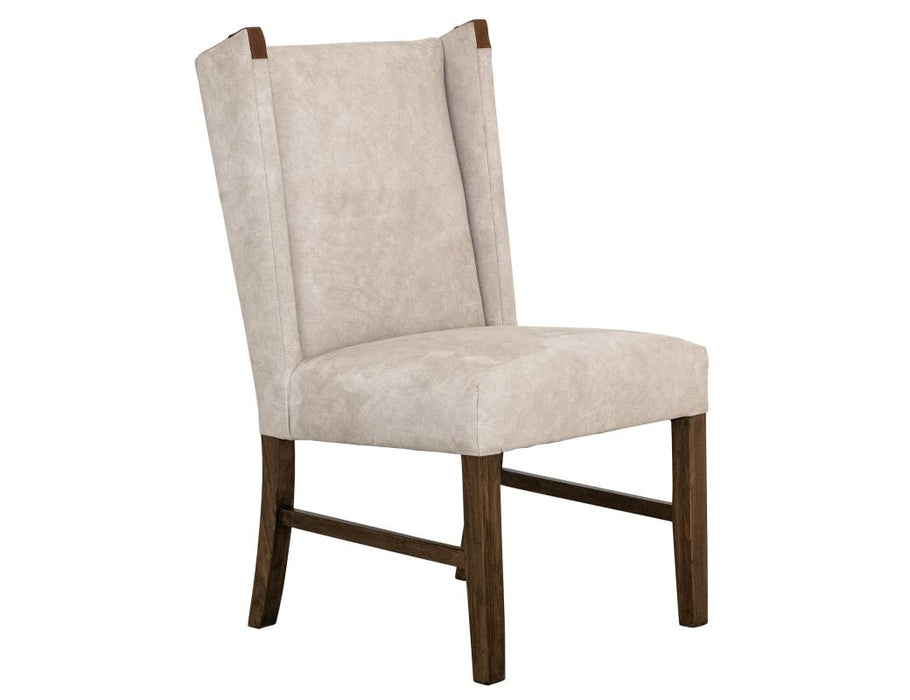 Set of 2 Silver, Poly Suede Upholstered Chair