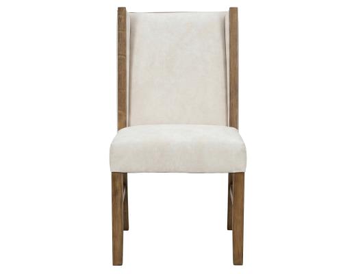 Set of 2 Silver, Poly Suede Upholstered Chair