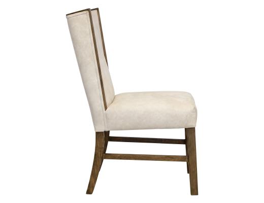 Set of 2 Silver, Poly Suede Upholstered Chair