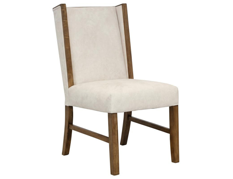 Set of 2 Silver, Poly Suede Upholstered Chair