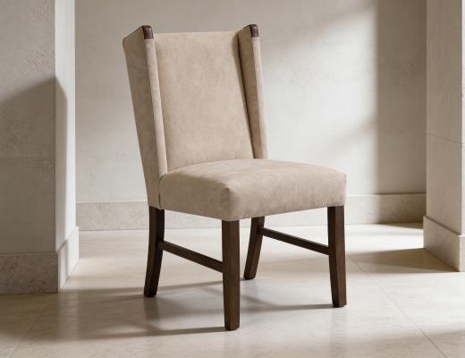 Set of 2 Forge, Poly Suede Upholstered Chair
