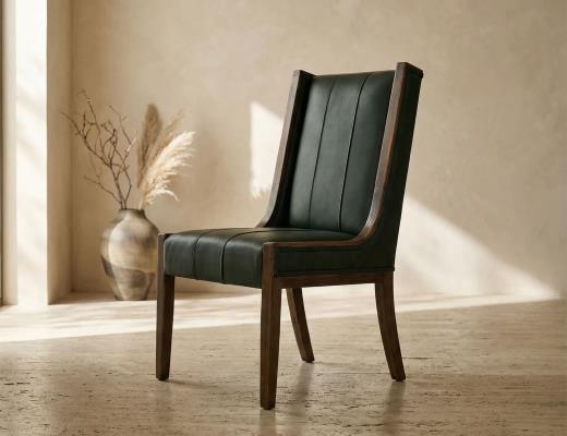 Set of 2 Balam, Upholstered Chair (100% Leather)