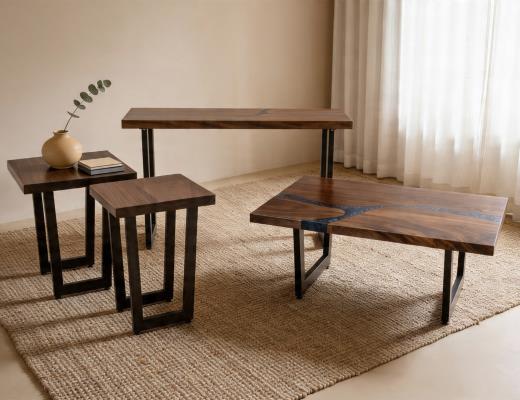 Set of 2 Zaphiro, Chairside Table