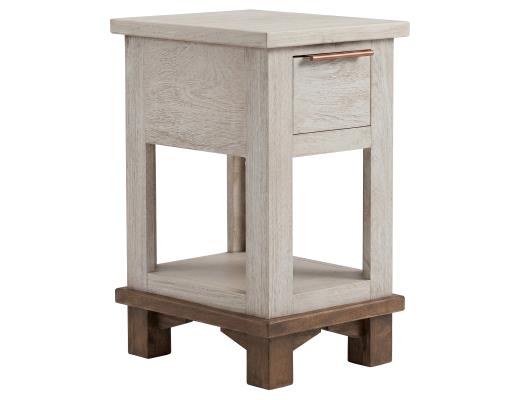 Set of 2 Golden Loft, 1 Drawer, Chairside Table