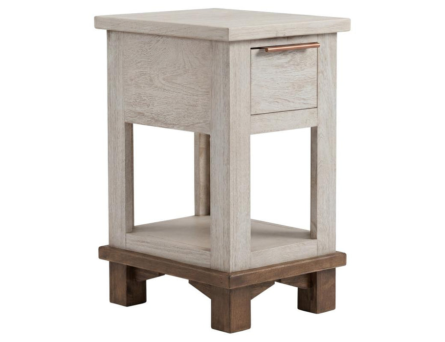Set of 2 Golden Loft, 1 Drawer, Chairside Table