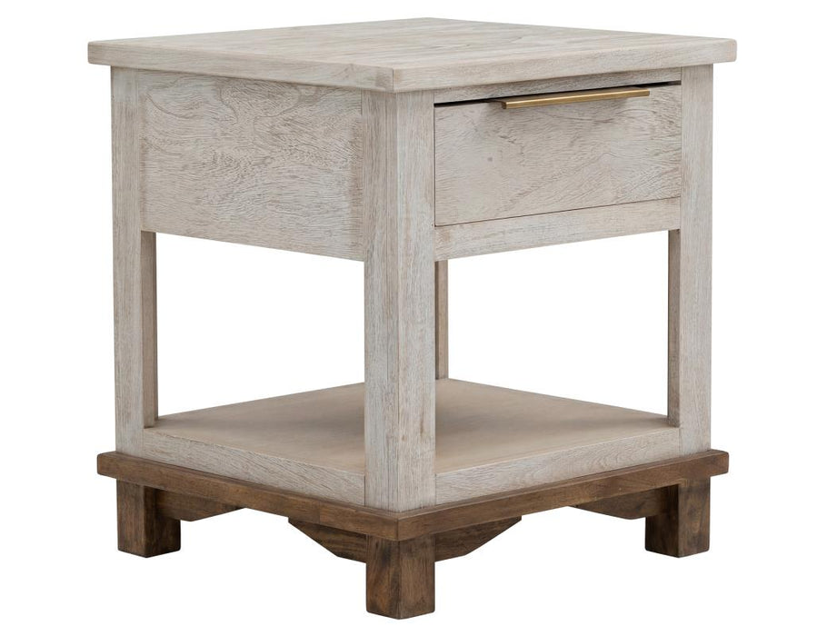 Set of 2 Golden Loft, 1 Drawer, End Table