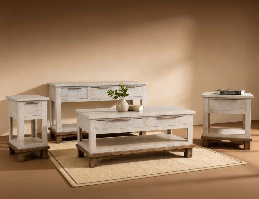 Set of 2 Golden Loft, 1 Drawer, Chairside Table