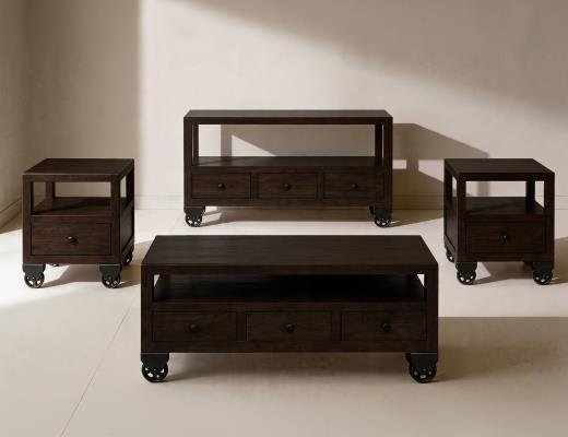 Oslo, 3 Drawer , Sofa Table , 1 Shelf