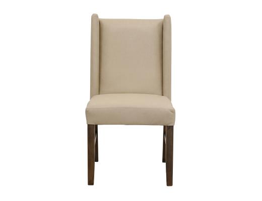 Set of 2 Silver, Upholstered Chair (100% Leather)
