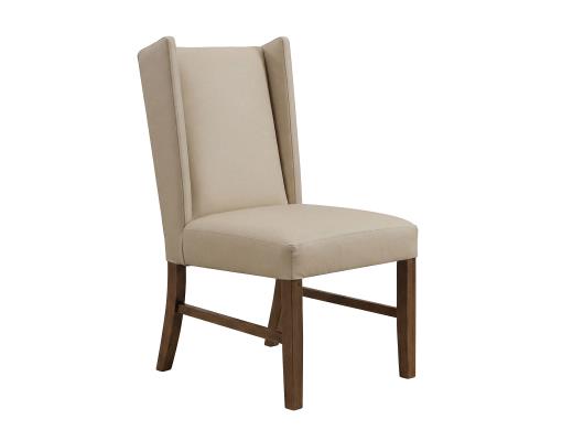 Set of 2 Silver, Upholstered Chair (100% Leather)