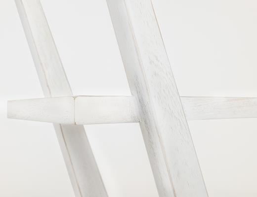 4 Shelves, X-Shaped Étagère Bookcase Moka White