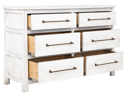 White Roots, 6 Drawer Dresser
