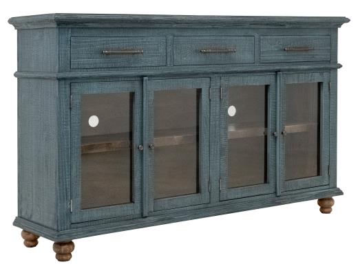Vintage, 3 Drawer 4 Door Console